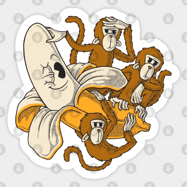 Monkey Bunch Love Sticker by machmigo